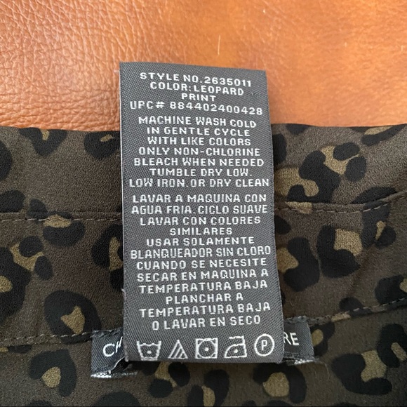 Chelsea & Theodore | Leopard Print Blouse | Button Down | S - Picture 7 of 7